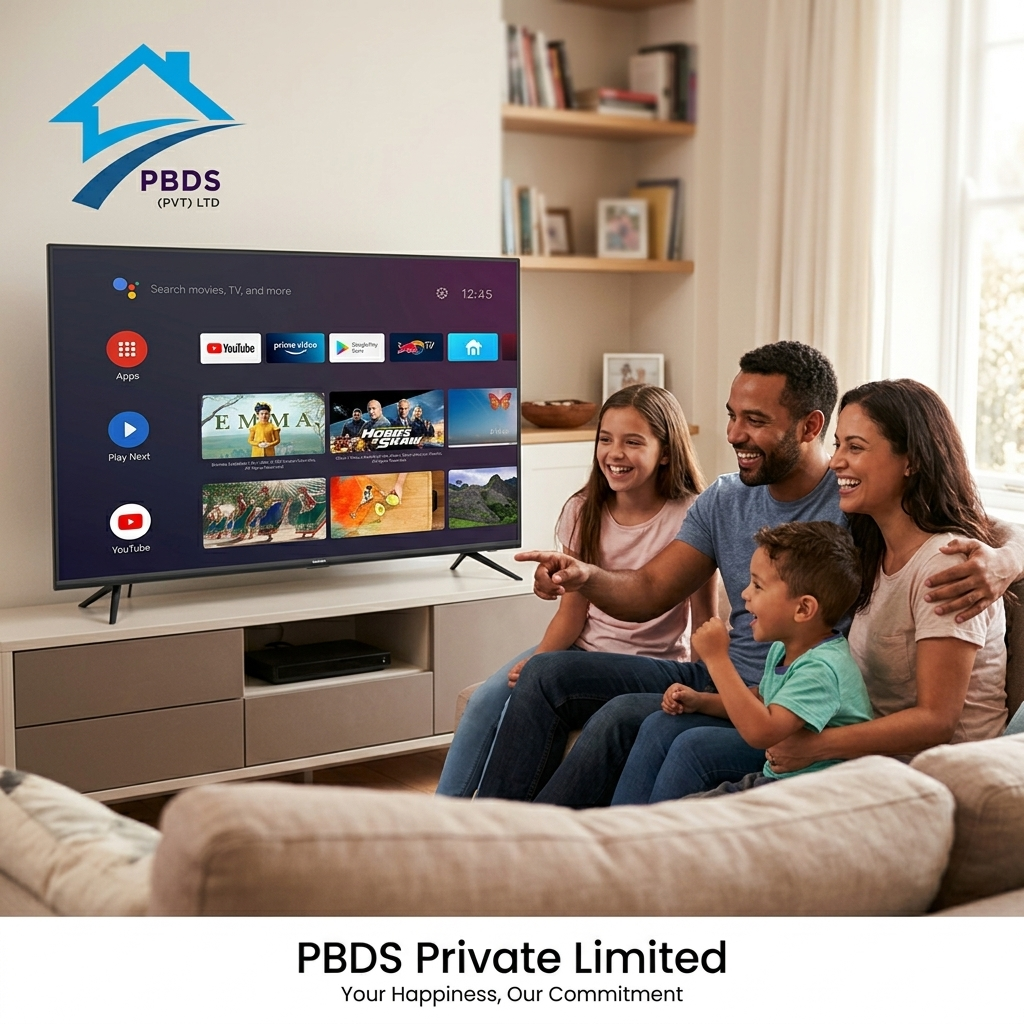 Telesonic 55 inch QLED Framless Smart TV – (TL-5518GTV) thumbnail 2